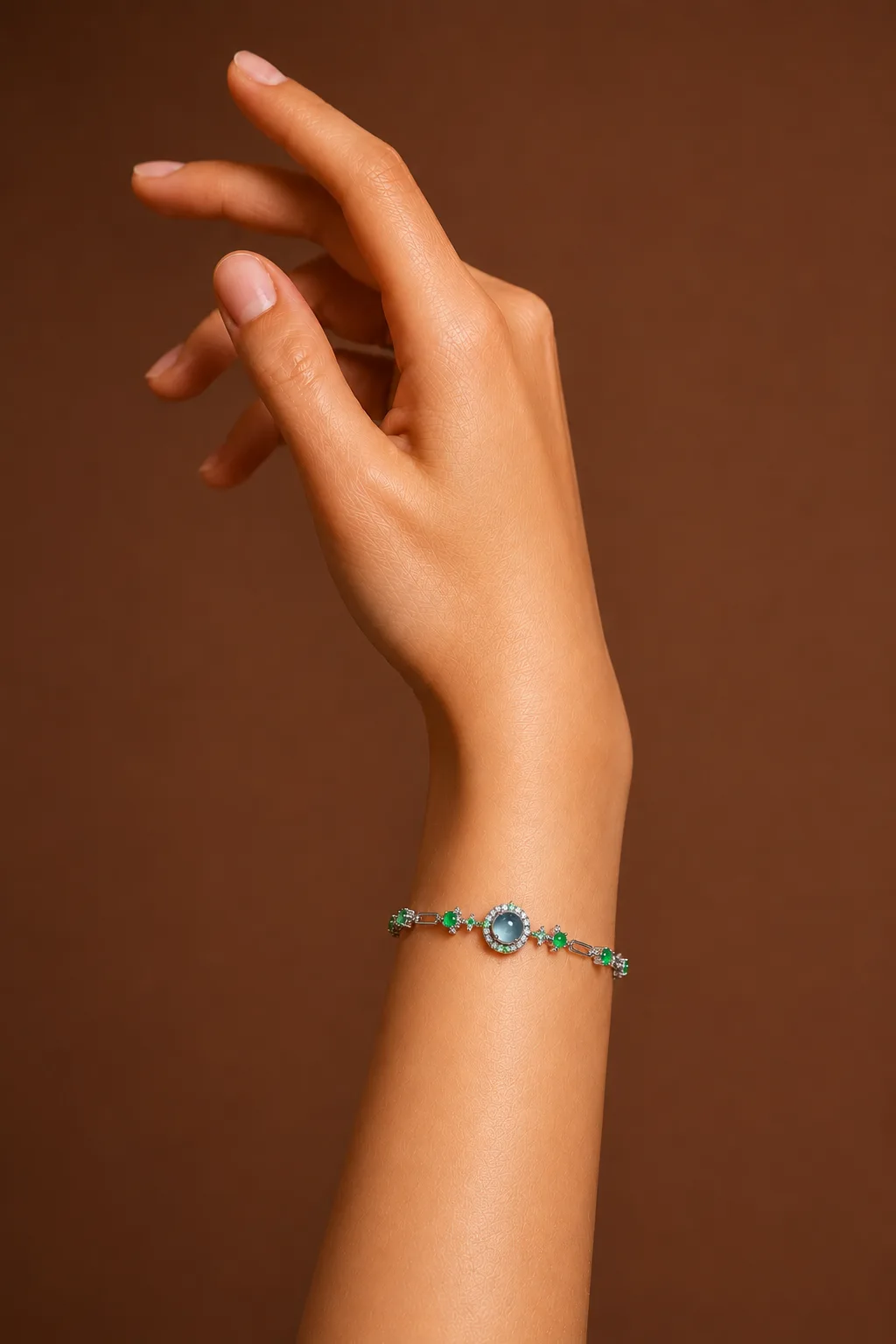Greenstone Moonlight Silver Bracelet 2