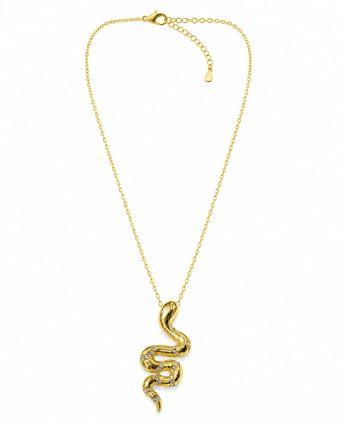 Golden Snake Pendant Necklace 4