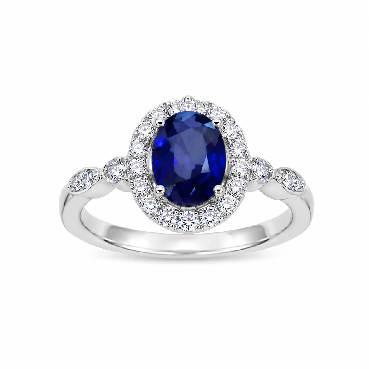 Silver Royal Blue Wreath Ring