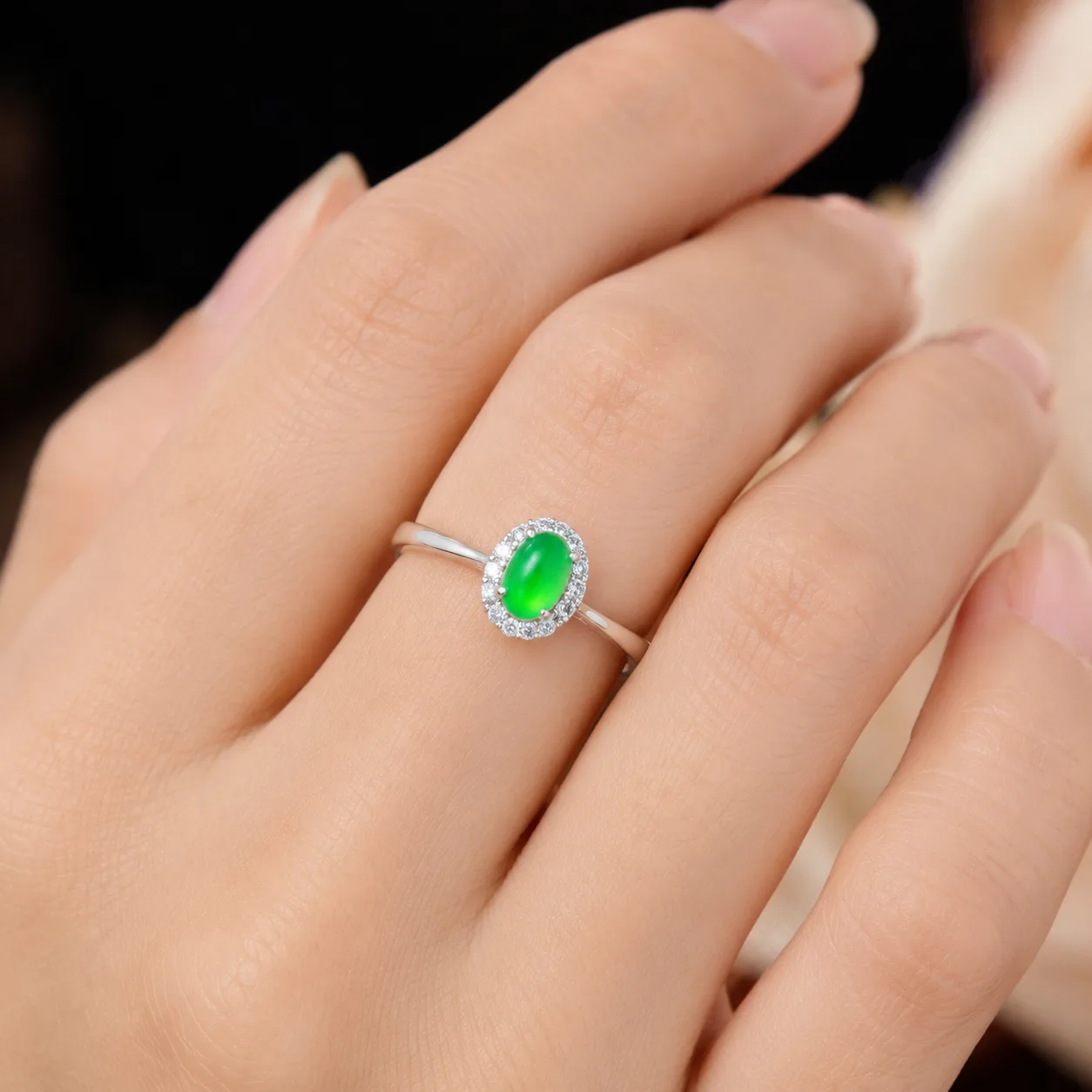 Emerald-Cut Jade Ring