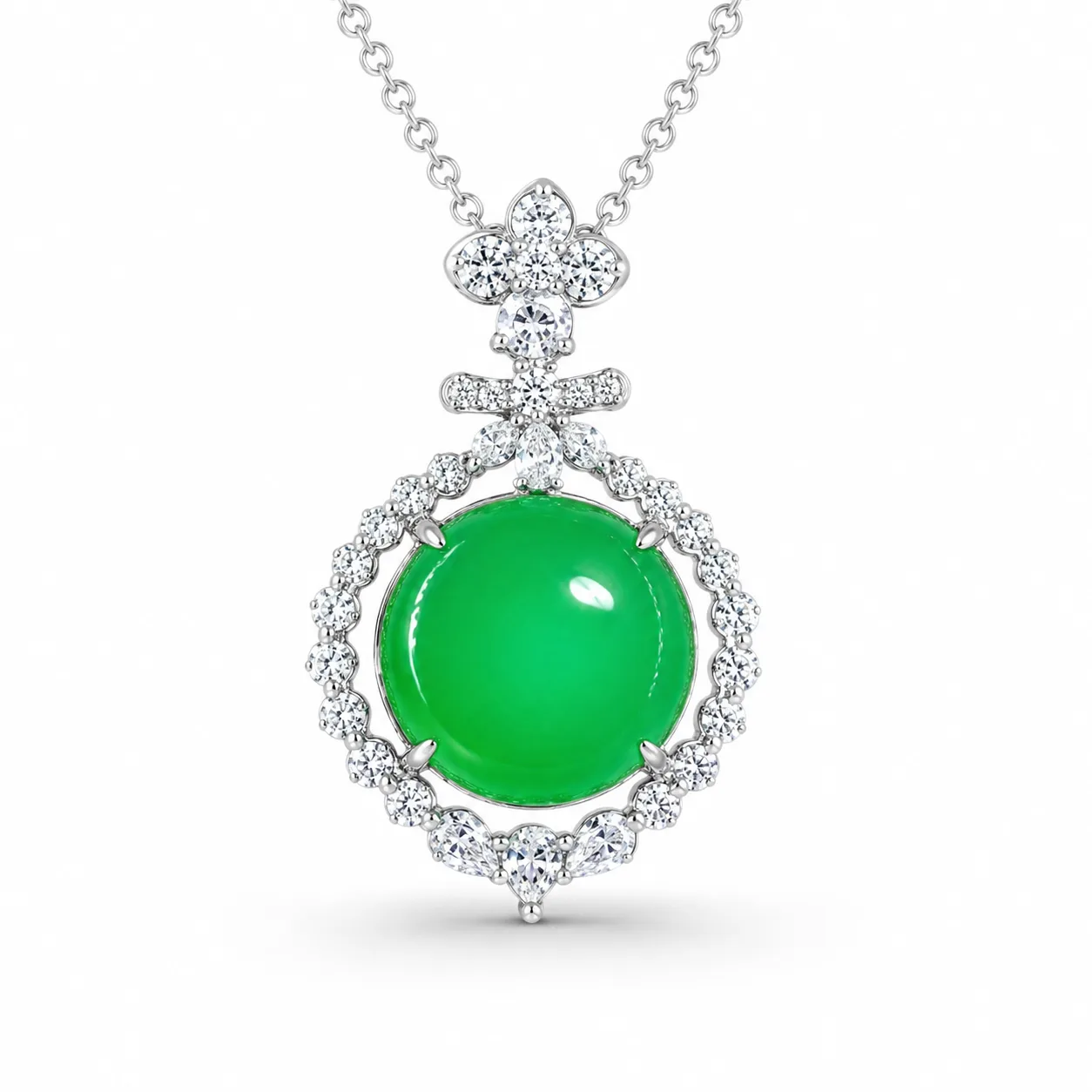 Emerald Necklace with a Garland of Emeralds
